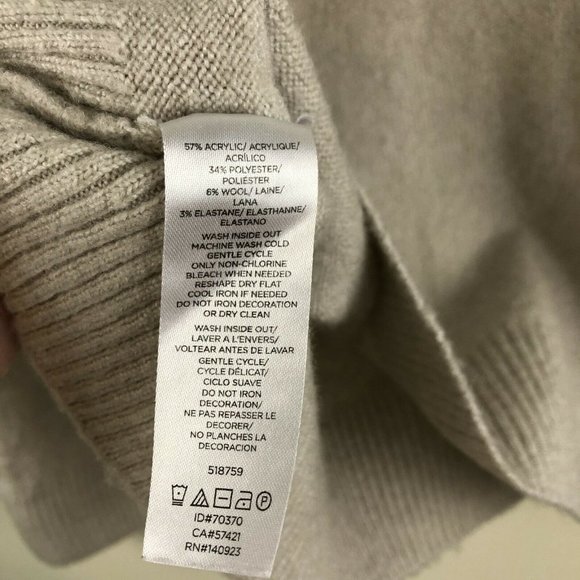 Loft Pullover Rouched Sleeve Rhinestone Sweater - Picture 5 of 6